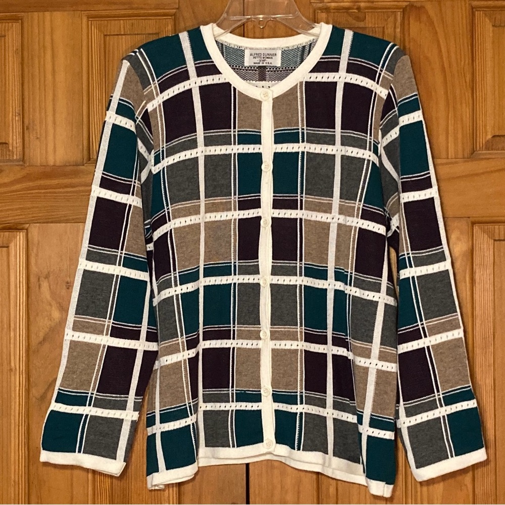 NWOT Alfred Dunner Petite Woman Vintage 90s Sweater Brown Tan Size 1X WP